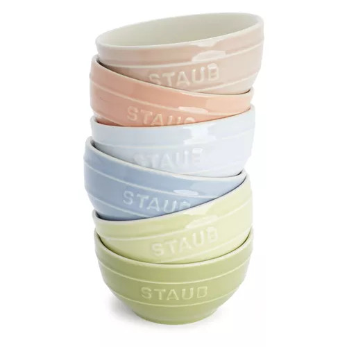 Staub Pastel Macaron Stoneware Mini Bowls, Set of 6 | Sur La Table