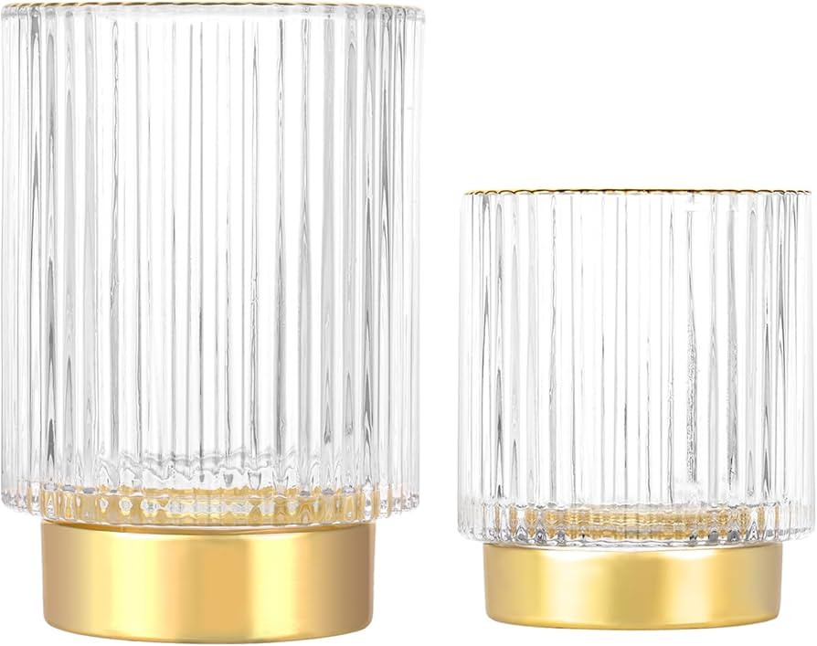 DASITON Makeup Brush holder Organizer,Crystal Cosmetic Makeup Brush Glass Brushes Storage Holder,... | Amazon (US)