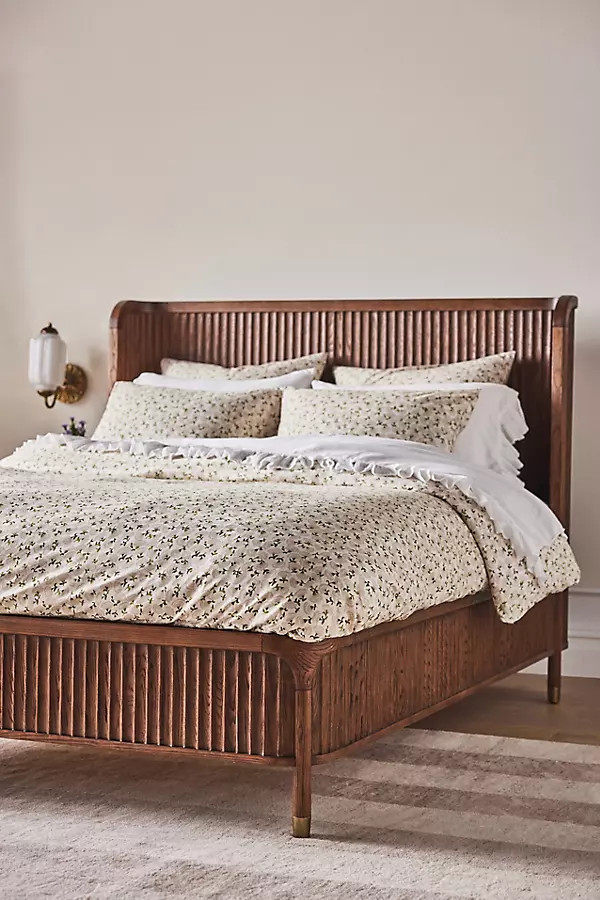 The Isla Fluted-Wood Bed | Anthropologie (US)