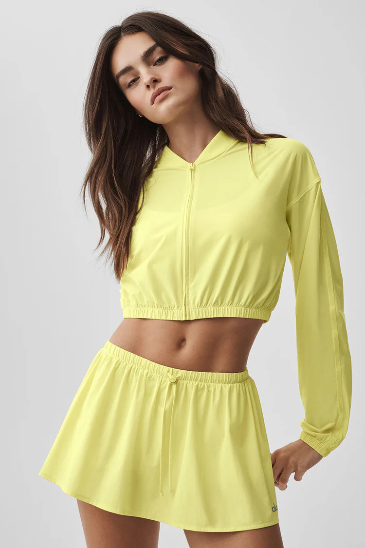 Cropped Breezy Full-Zip Cover Up | Alo Yoga (US)