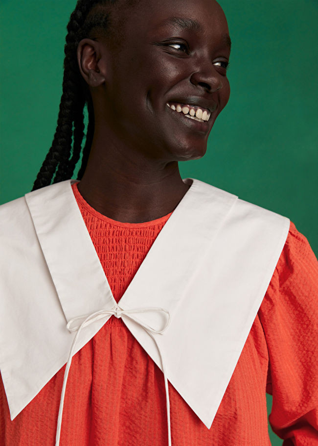 Structured Cotton Detachable Collar Dress | & Other Stories US