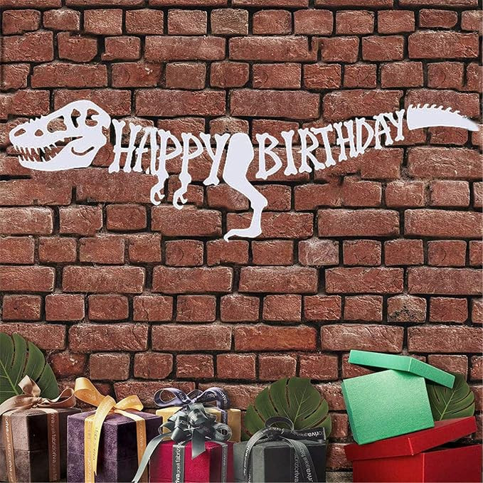 Super Cute Dinosaur Happy Birthday Banner – Dinosaur Party Decorations – T-Rex Raptor Design ... | Amazon (US)