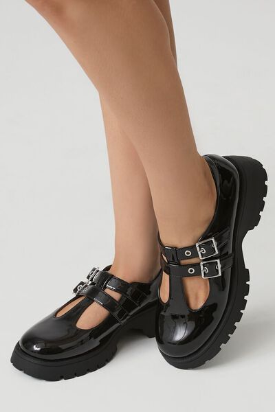 Faux Leather Lug-Sole Mary Janes | Forever 21 | Forever 21 (US)