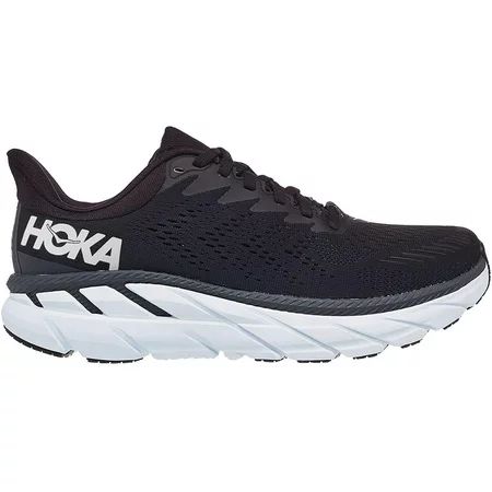 Hoka 1110535-BWHT: Women's Clifton 7 Black/White Running Shoes WIDE (8.5 Wide US Women) | Walmart (US)