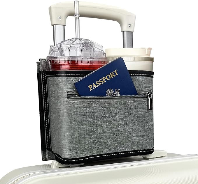 Travel Luggage Cup Holder, Tuegher Drink Carrier, Luggage Cup Holder Attachment, Free Hand Suitca... | Amazon (US)