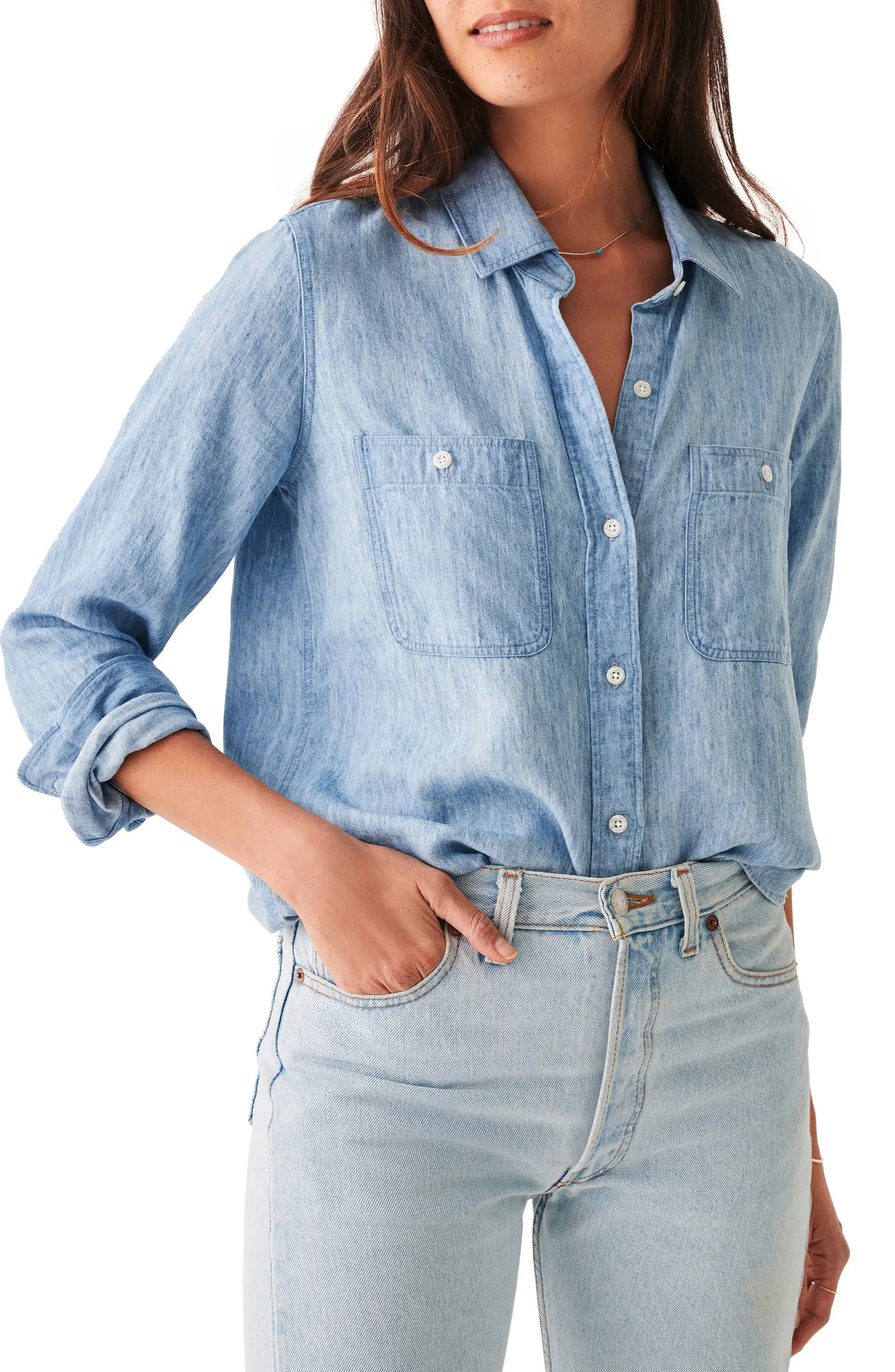 Chambray Button-Up Shirt | Nordstrom