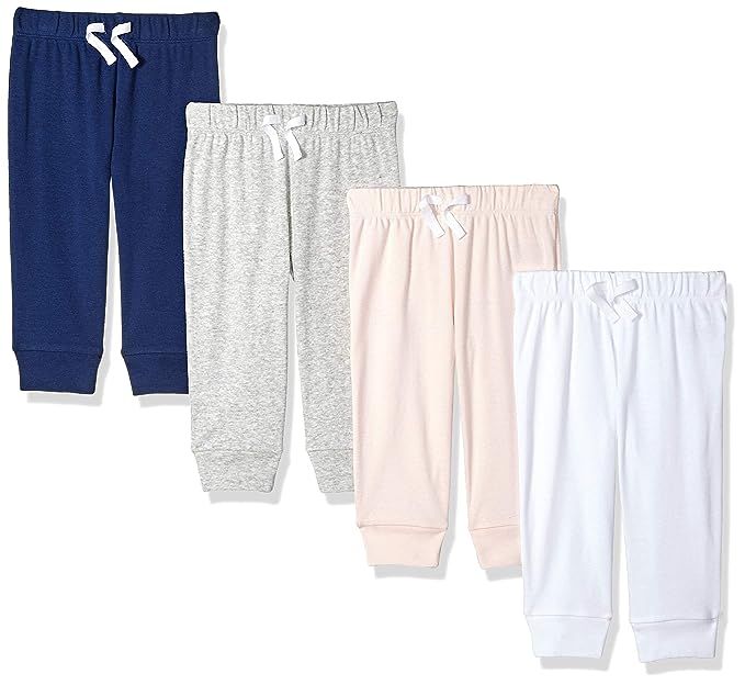 Amazon Essentials Baby Girls 4-Pack Pull-on Pant | Amazon (US)