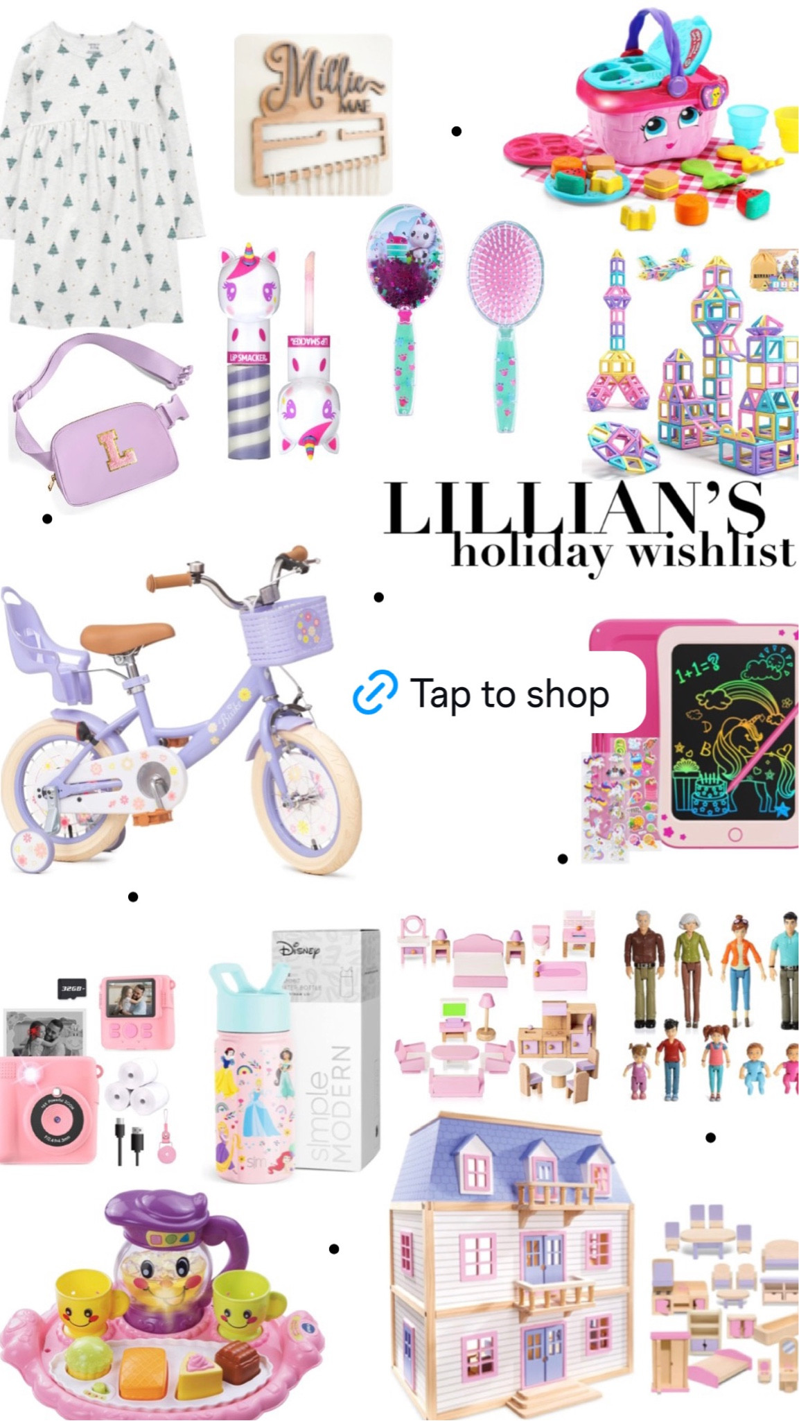 Lillian’s toddler girl holiday wishlist 🎁

gifting | Christmas | presents | gift ideas | age 5 | age 6 | dollhouse | girl bike 

#LTKKids #LTKGiftGuide #LTKHoliday