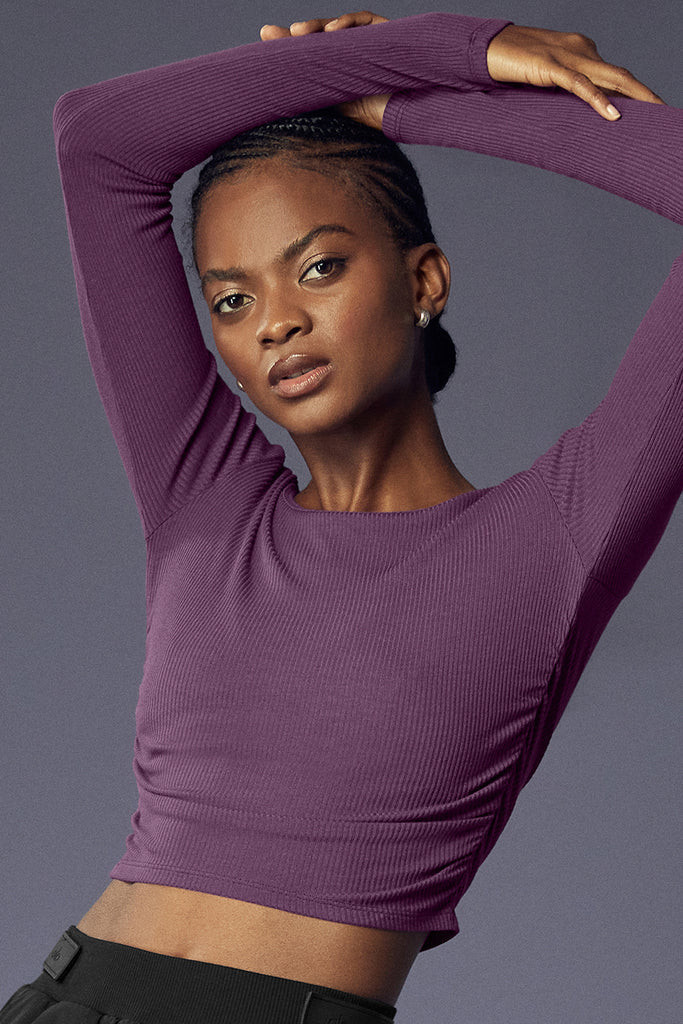 Gather Long Sleeve - Dark Plum | Alo Yoga (US)