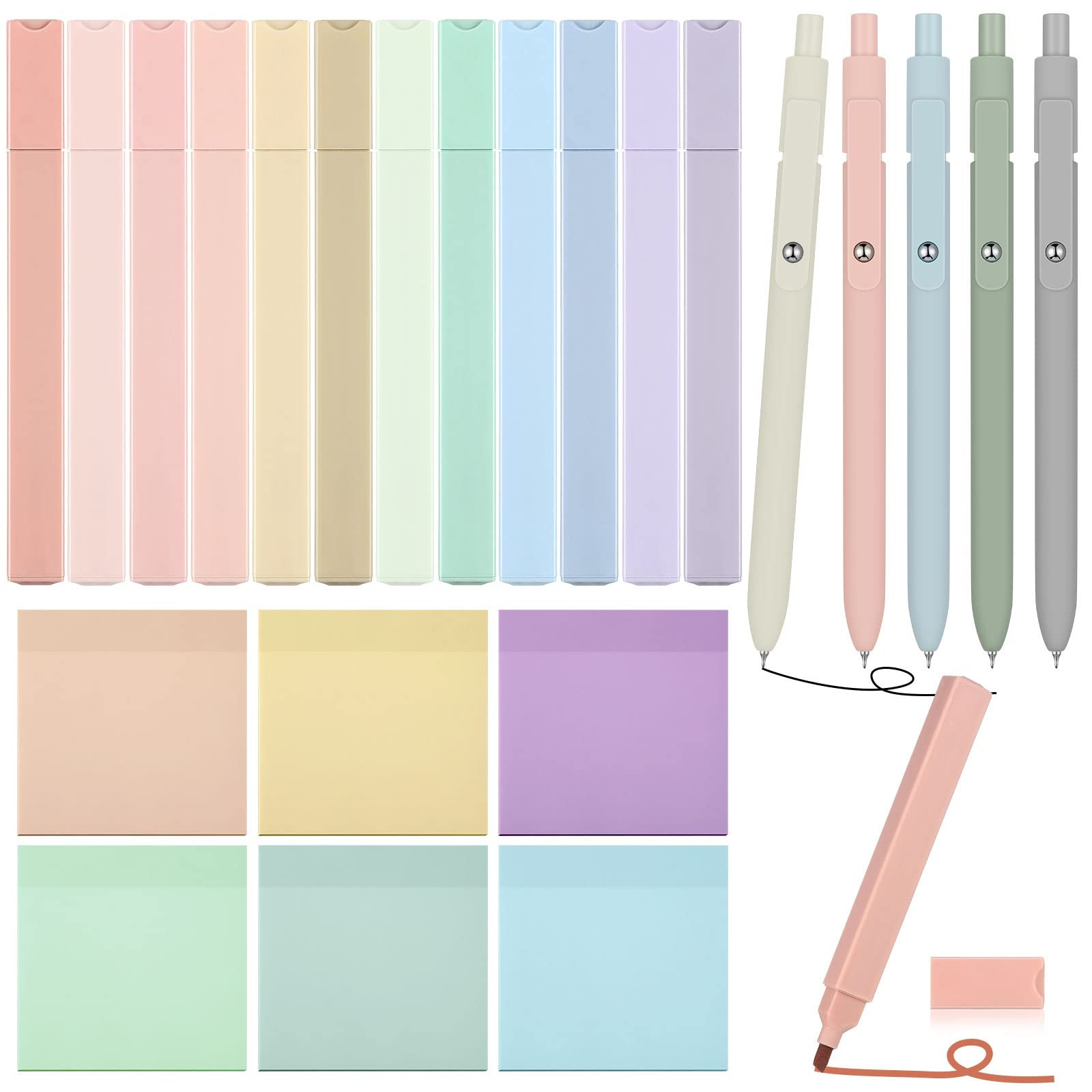 Yinder 23 Pcs Bible Highlighters No Bleed School Supplies Include 12 Aesthetic Bible Pastel No Bl... | Amazon (US)