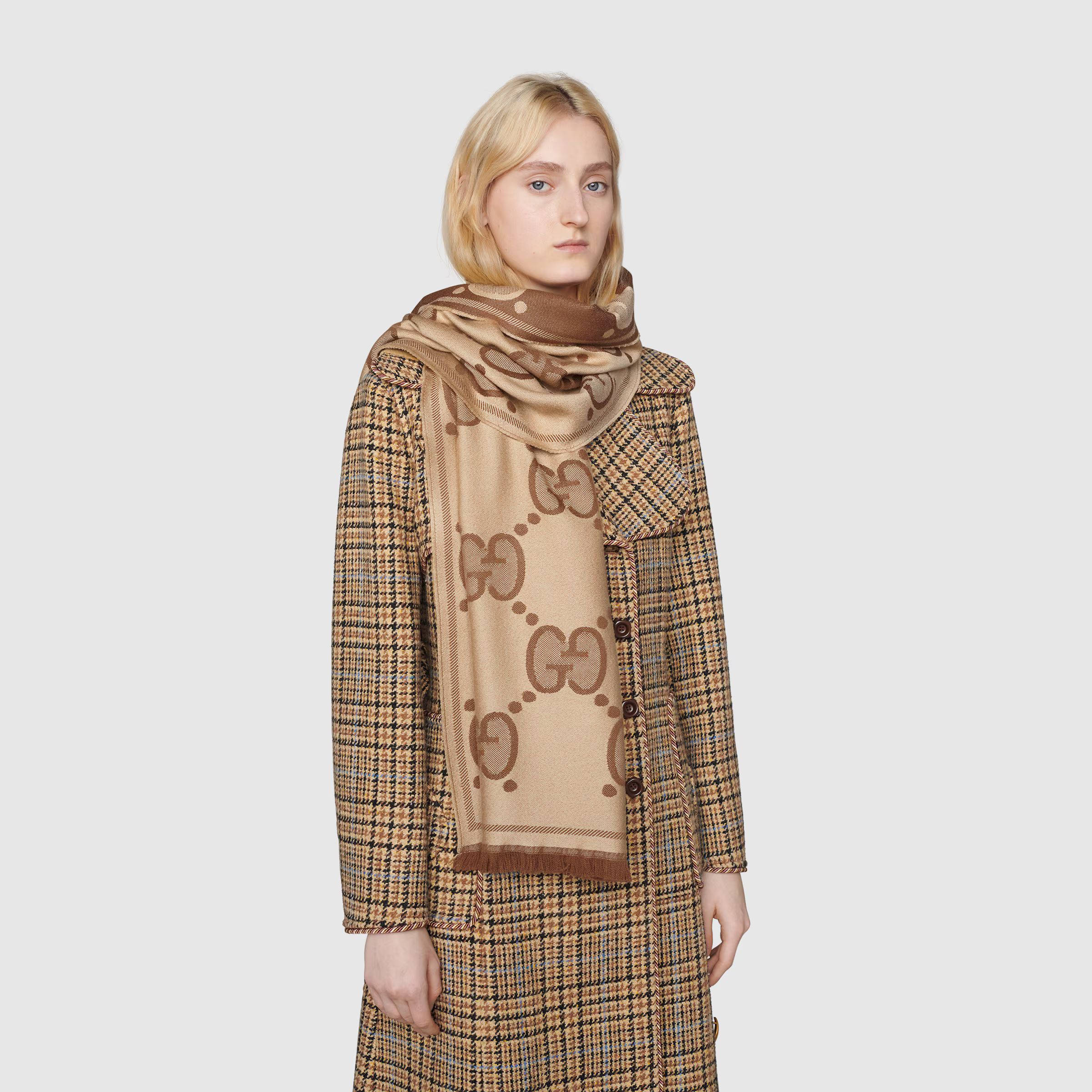 Gucci GG wool jacquard scarf | Gucci (CA)