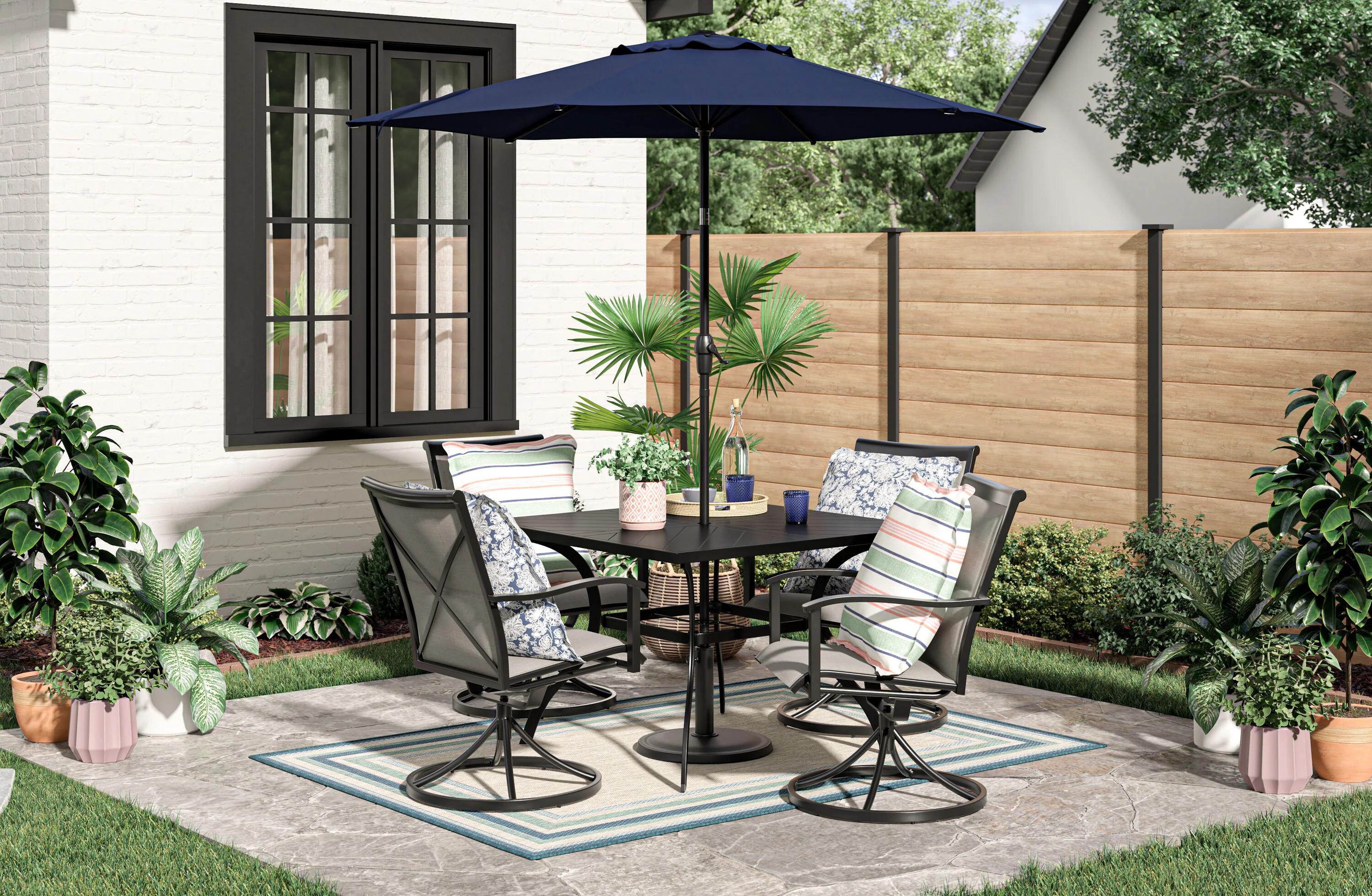 Style Selections Melrose 5-Piece Patio Dining Set at Lowes.com | Lowe's