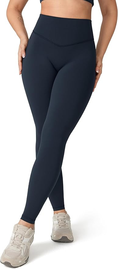 Hugcurve No Front Seam Full Length High Waisted Workout Leggings for Women Buttery Yoga Pants Ath... | Amazon (US)