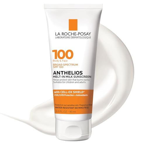 La Roche-Posay Anthelios Melt-In Milk Sunscreen SPF 100, Sunscreen For Body & Face, Broad Spectrum SPF + Antioxidants, Oil Free, For Sun Sensitive Skin, Oxybenzone Free | Amazon (US)