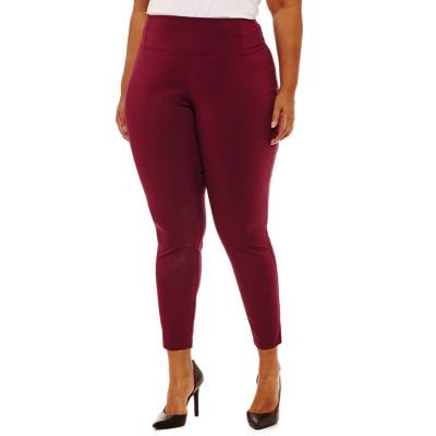 Worthington Skinny Fit Pull on Pants Plus JCPenney | JCPenney