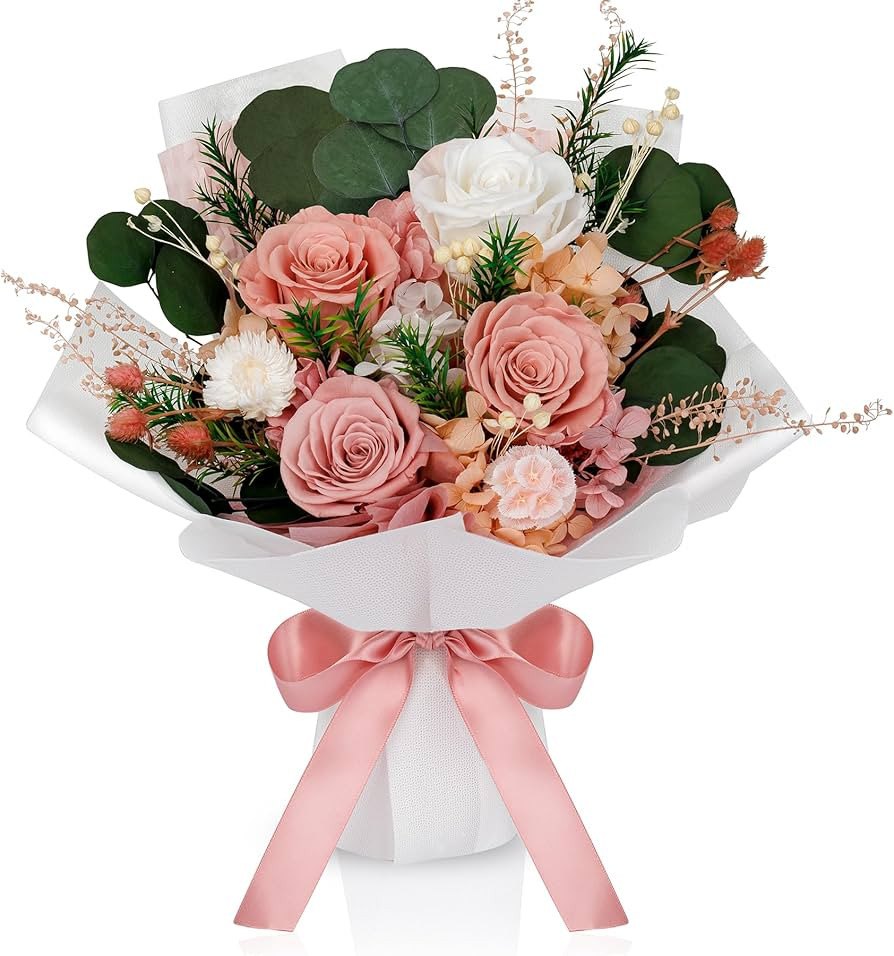Perfectione Roses 4 Roses Mixed Bouquet for Mother's Day, Flowers for Delivery, Preserved Flowers... | Amazon (US)