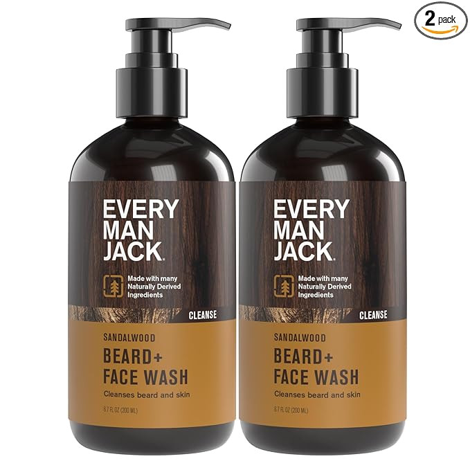 Every Man Jack Sandalwood Beard Wash - Cleanse, Soften, and Hydrate for a Healthier Beard - Made ... | Amazon (US)