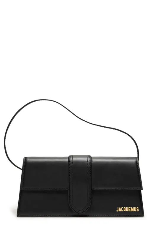 Jacquemus Long Le Bambino Leather Shoulder Bag in 990 Black at Nordstrom | Nordstrom