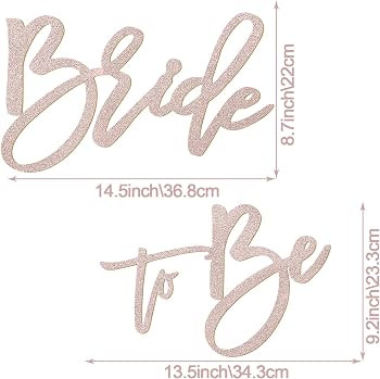 Bride to Be Sign - Glitter Felt Letters Bridal Shower Sign for Backdrop Bride to Be Sign Letters ... | Amazon (US)