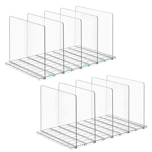 PHOJEWI Purse Organizer for Closet, Clear Acrylic Shelf Dividers Adjustable Purse Storage Organizer for Closet Handbag Purse Rack Gift Bag Storage Organizer Closet Shelf Organizer | Amazon (US)
