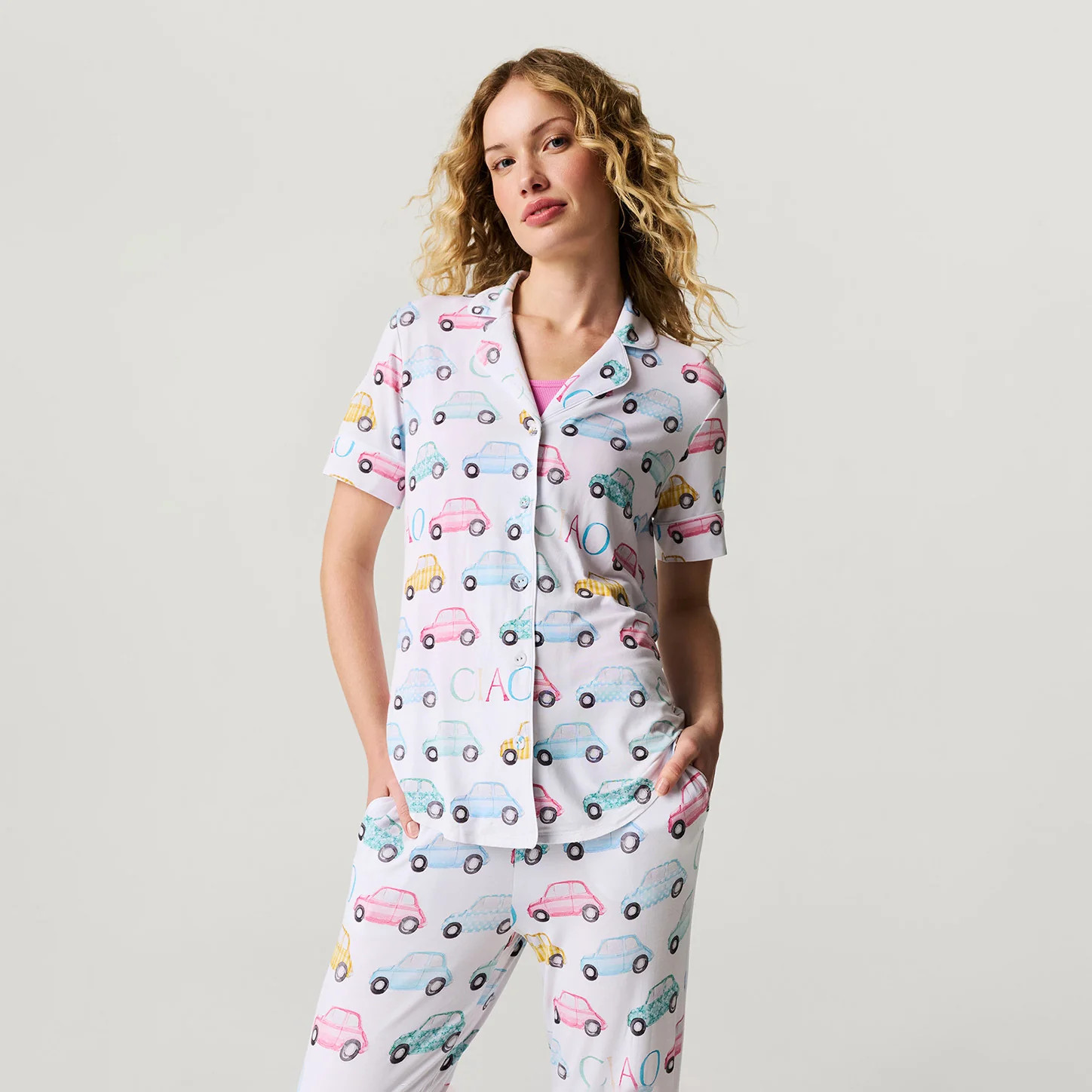 Cars Yellow Luxe Womens Pajamas | Ciao | Posh Peanut