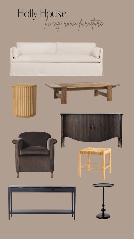 Holly House living room furniture. Sofa is Gabriel in oat flour by Sixpenny. Dupe linked below. Fluted table we have is a DIY, a similar option linked here.

#LTKhome