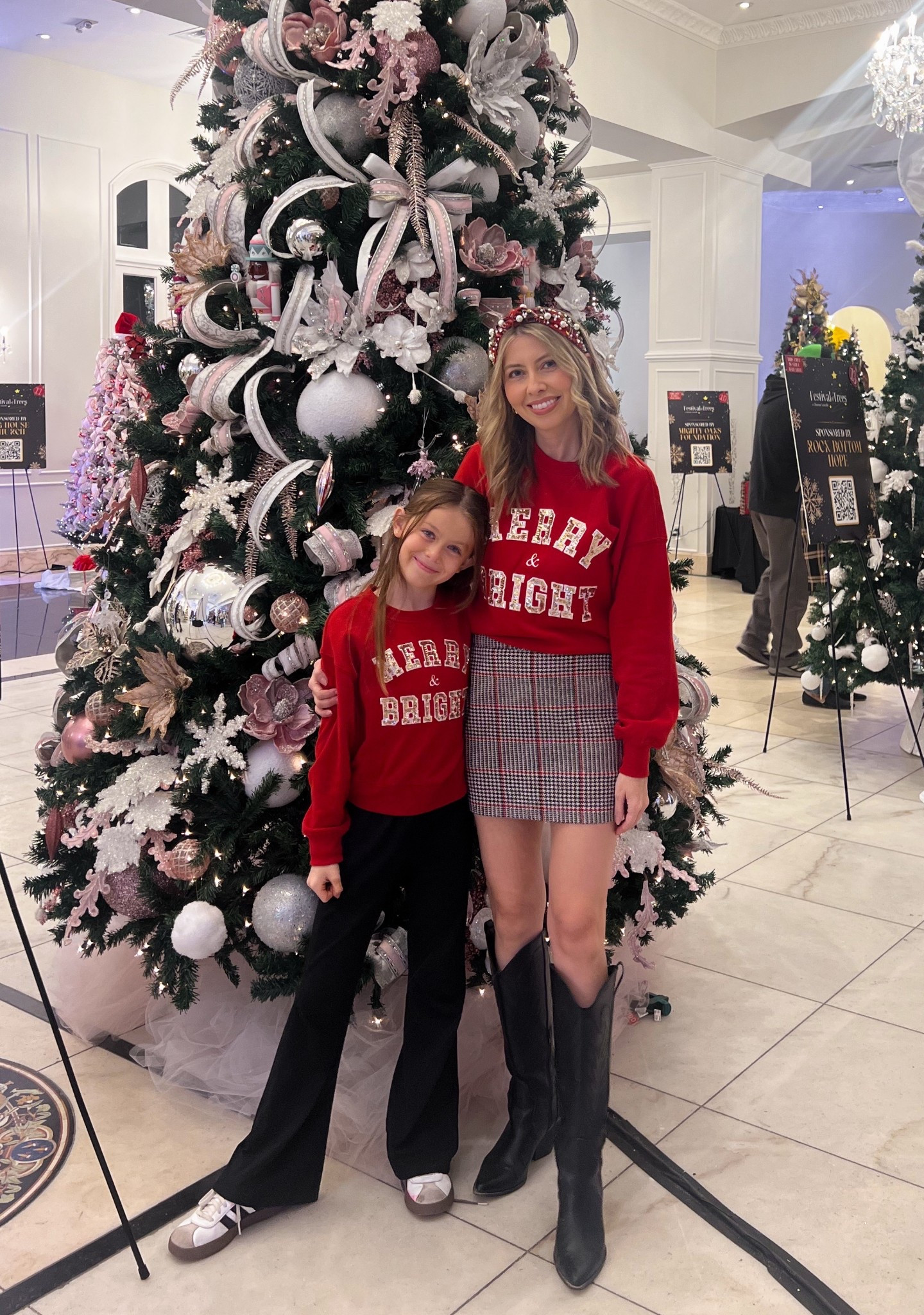 Our Merry & Bright sweatshirts are from JC Penney! On Black Friday SALE! 

Brynn’s wearing a kid’s size 10/12 and I’m wearing an adult XS for reference. Love that they are light weight and super soft and comfy to wear all season long!!

#LTKHoliday #LTKmomlife #LTKCyberWeek