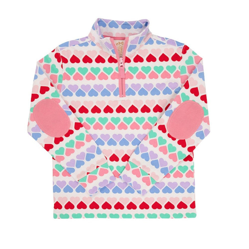 Canter Collar Half-Zip - Queen of Hearts with Hamptons Hot Pink | The Beaufort Bonnet Company