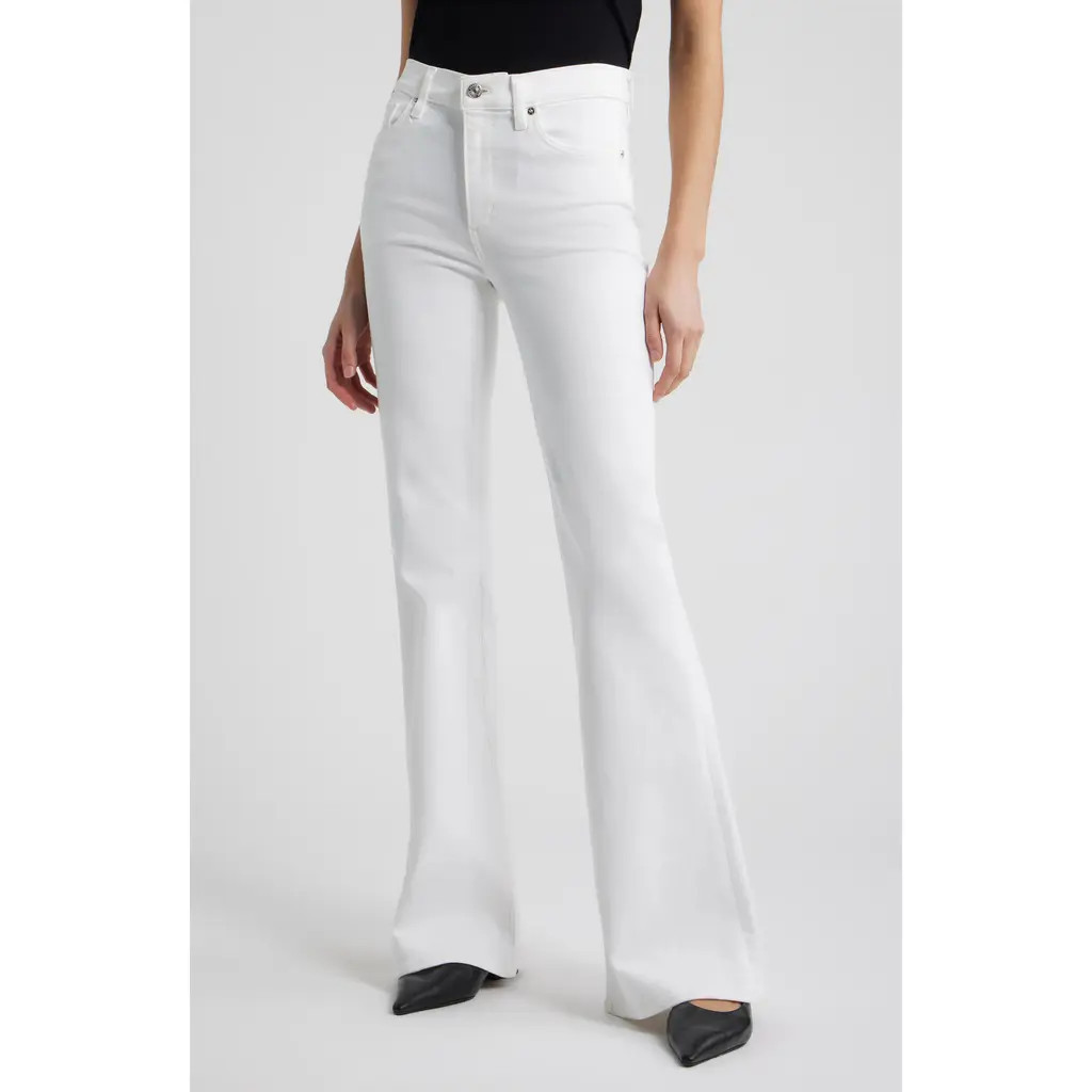 FRAME The Icon Flare Jeans in White at Nordstrom, Size 29 | Nordstrom