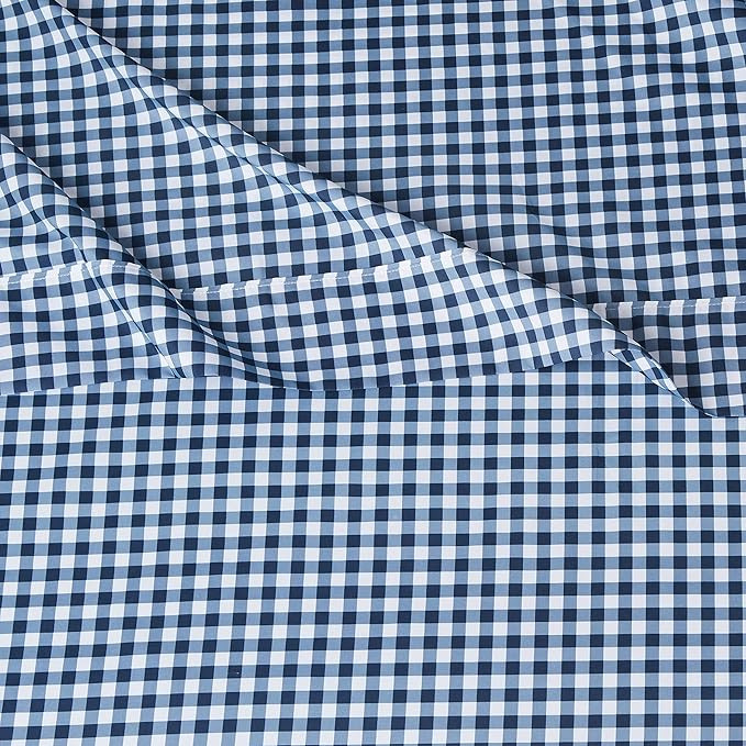 Amazon Basics Microfiber Sheet Set, Queen, Gingham Plaid | Amazon (US)