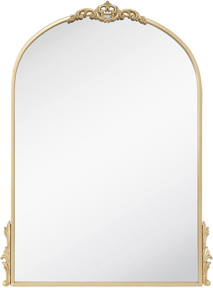 Hobby Lobby Flourish Gold Arch Mirror - MDF Back Arched Wall/ Ornate Mirror for Vanity, Living Ro... | Amazon (US)