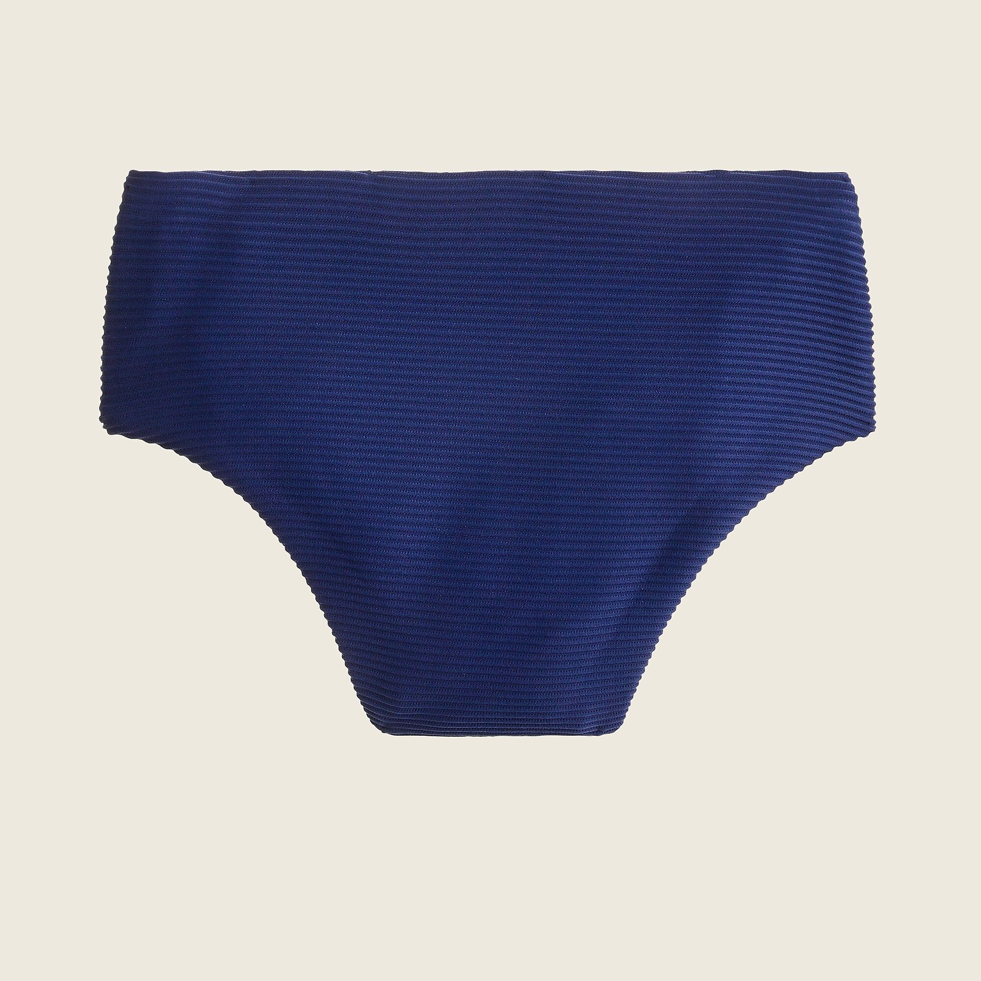 Rib bikini bottom with high-cut leg | J.Crew US