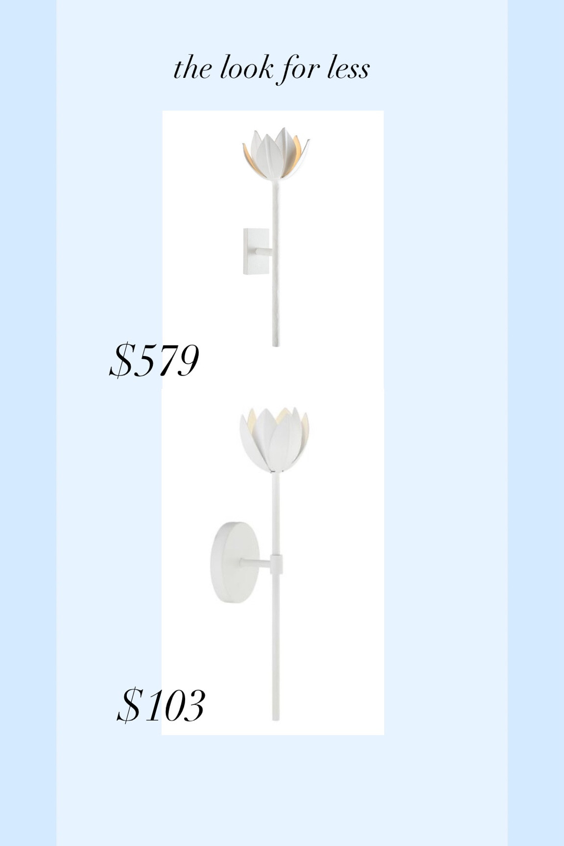 The look for less! These sconces are 1/5 of the price and look almost identical!! 

#LTKFind #LTKhome #LTKunder100