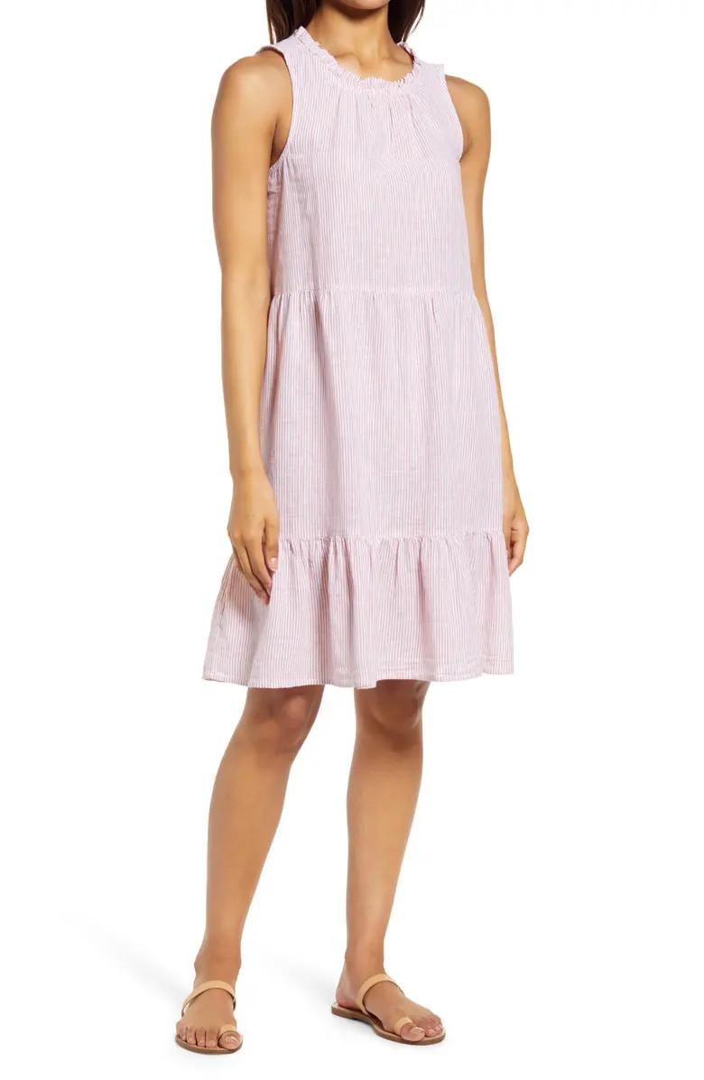 Saison Sleeveless Linen Blend Dress | Nordstrom