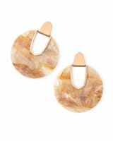 Diane Rose Gold Statement Earrings in Brown Mother-of-Pearl | Kendra Scott
