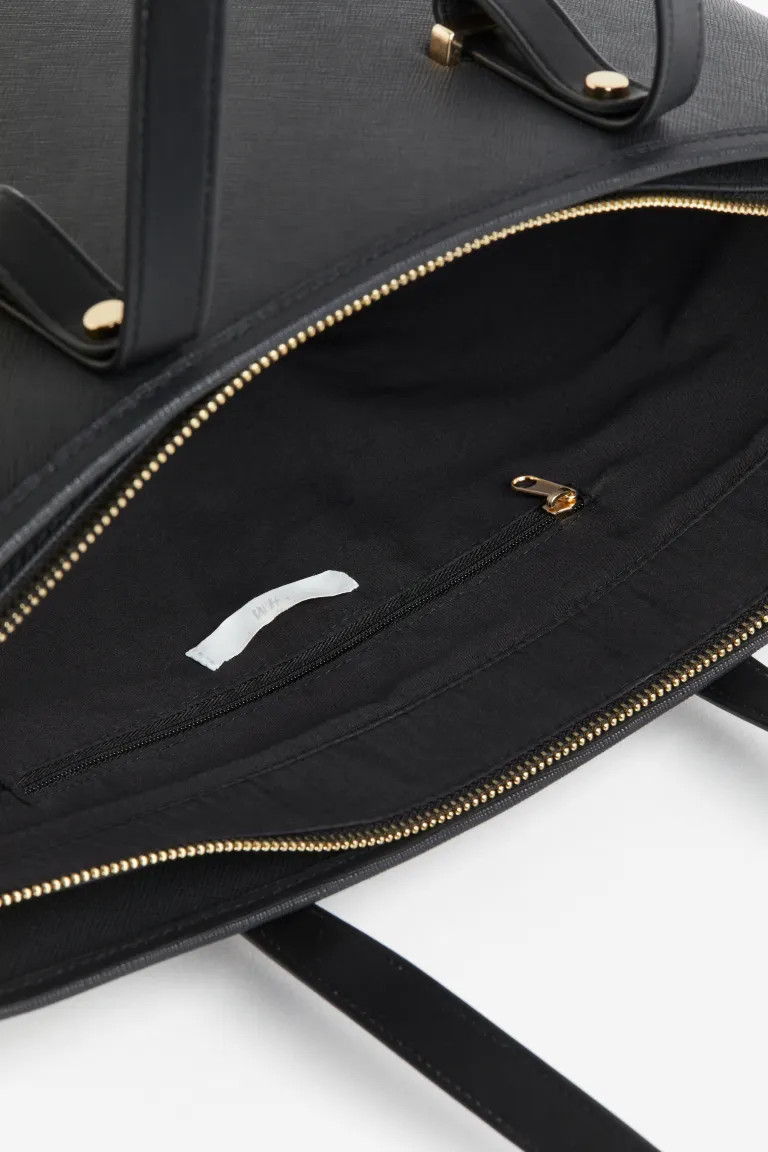 Faux Leather Shopper - Black - Ladies | H&M US | H&M (US + CA)
