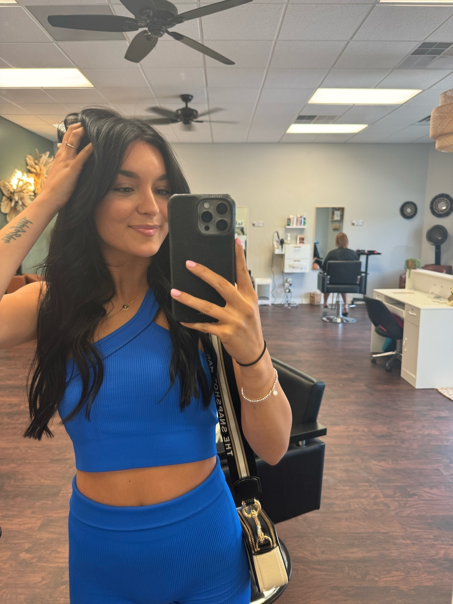 workout set, blue, biker shorts, fitness, Amazon 

#LTKActive