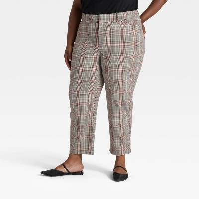 Women's High-Rise Straight Leg Trousers - Ava & Viv™ | Target