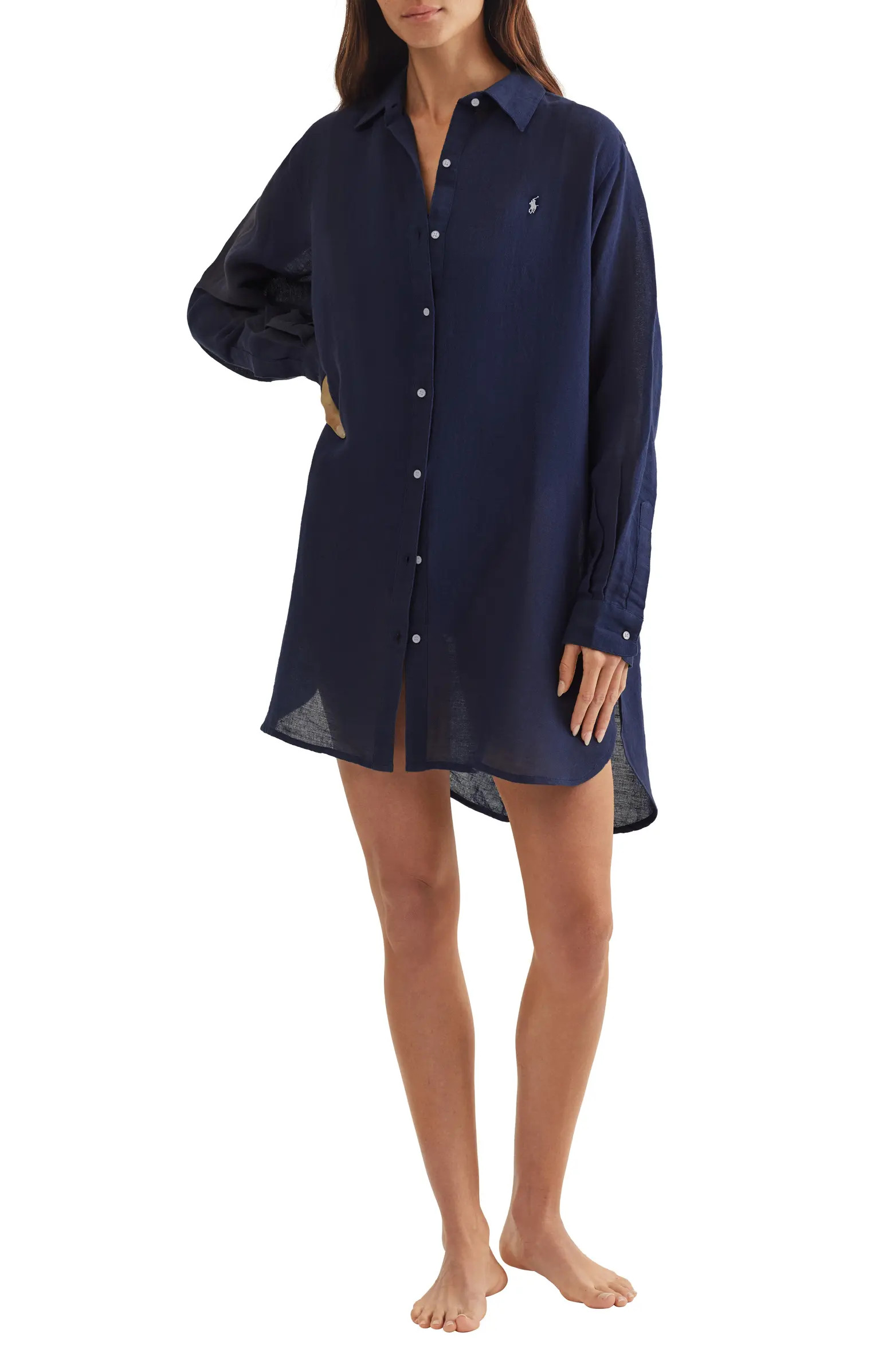 Boyfriend Long Sleeve Cover-Up Tunic | Nordstrom