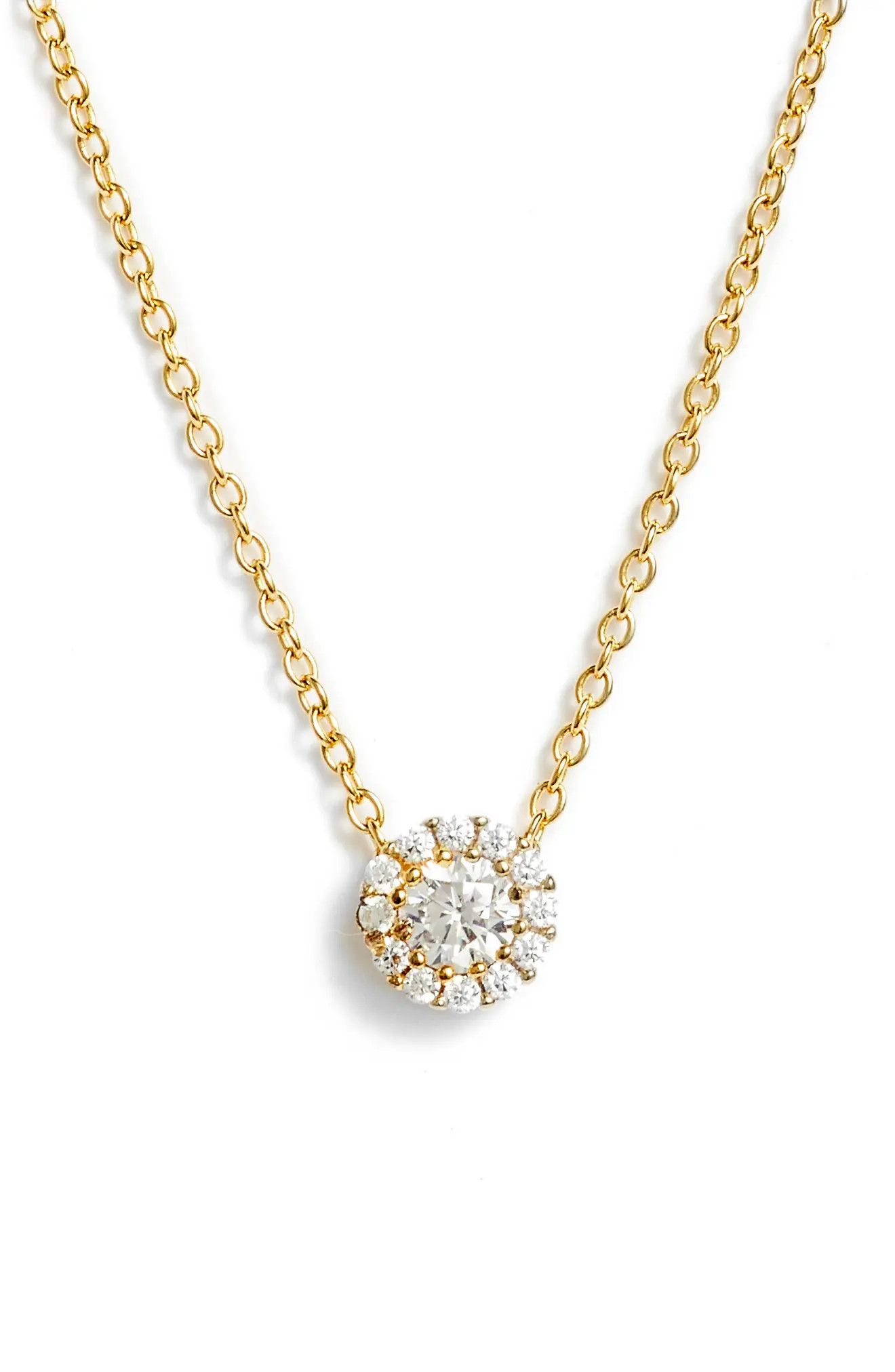 Women's Nordstrom Cubic Zirconia Halo Pendant Necklace | Nordstrom