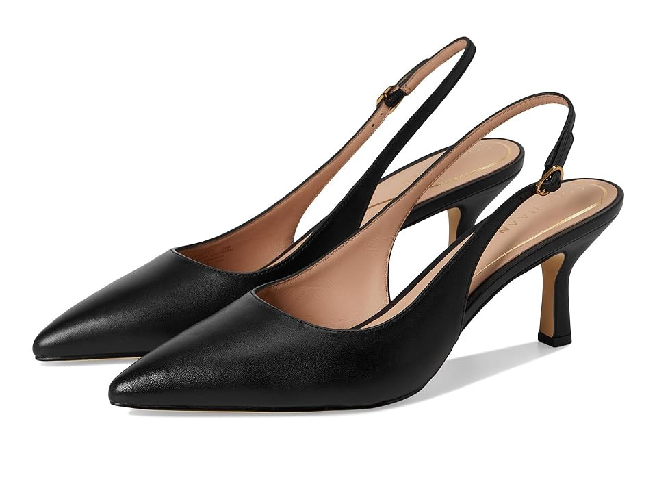 Cole Haan Hansell Sling Back Pumps High Women's Heels Black Leather : 8 B - Medium | Zappos