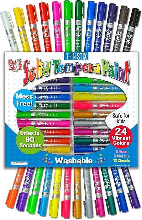 The Pencil Grip - Thinkstix Tempera Paint, 24 Pack Classic Metalix and Neon | Amazon (US)