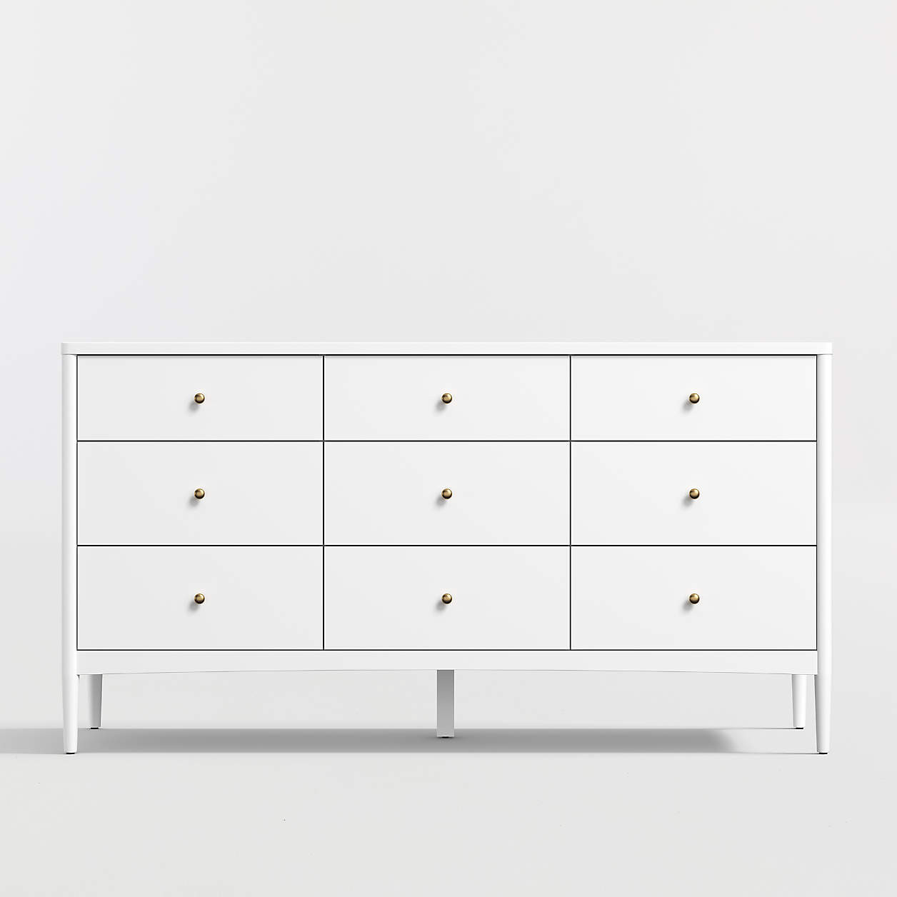 Hampshire 64" Olive Green Extra Wide 9-Drawer Kids Dresser + Reviews | Crate & Kids | Crate & Barrel