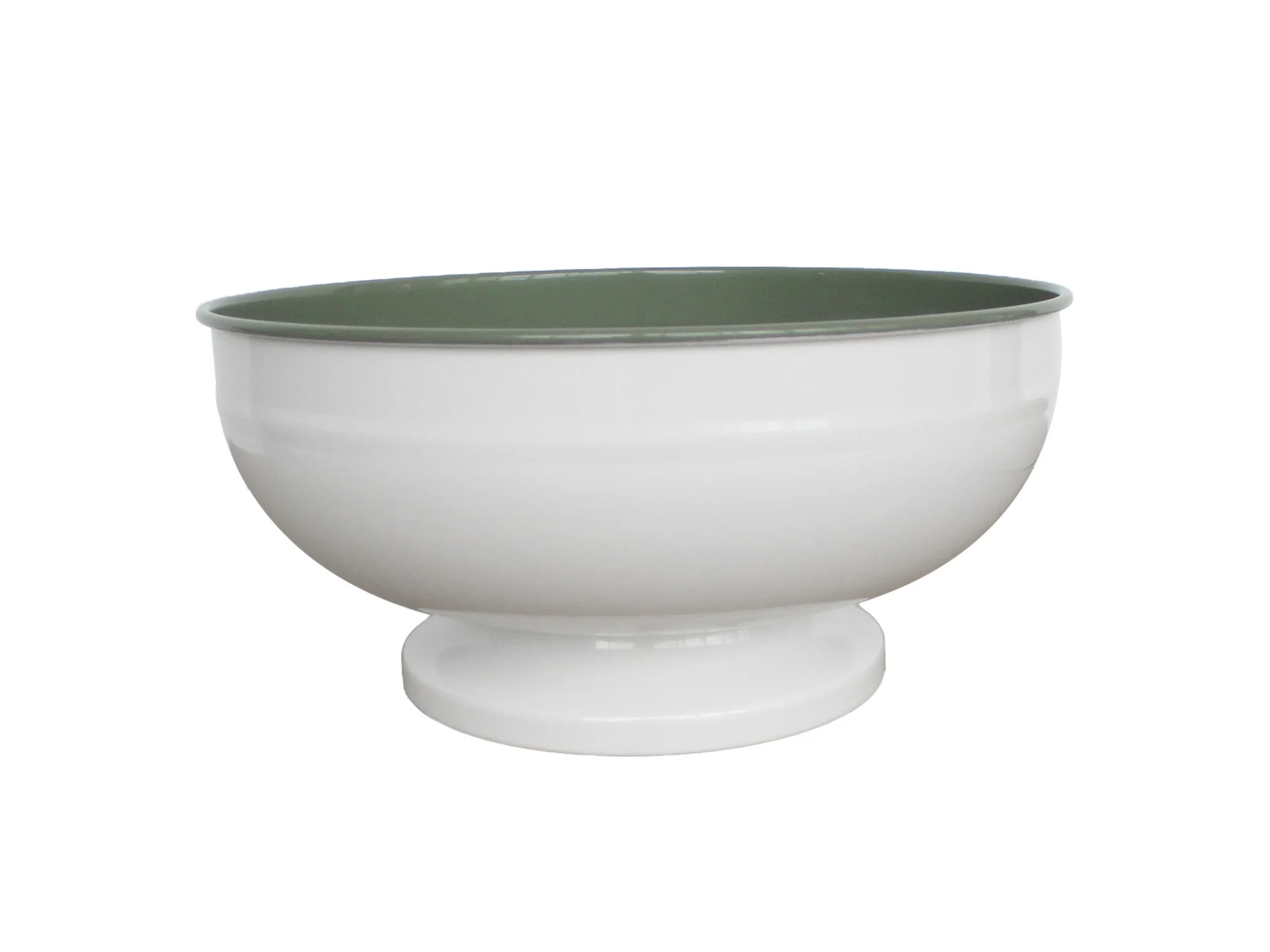 Better Homes & Gardens 2-Tone Steel Footed Bowl - Green | Walmart (US)
