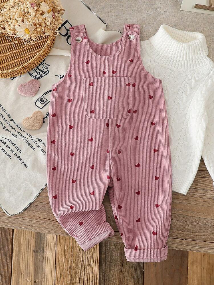Heart pink Dungarees | SHEIN