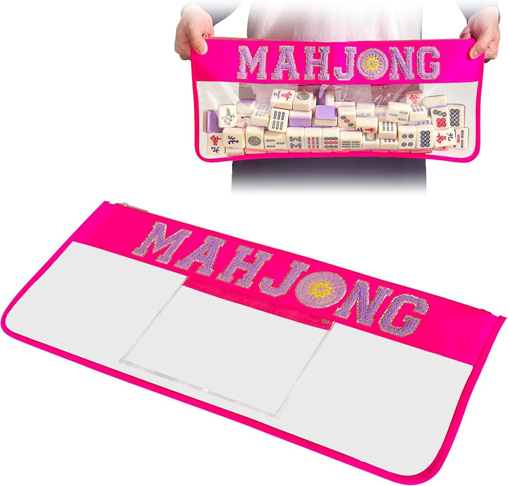Mahjong Tile Bag – Empty Mahjong Tiles Bag with Zipper, Travel Carrying Bag for Mahjong Tiles &... | Amazon (US)