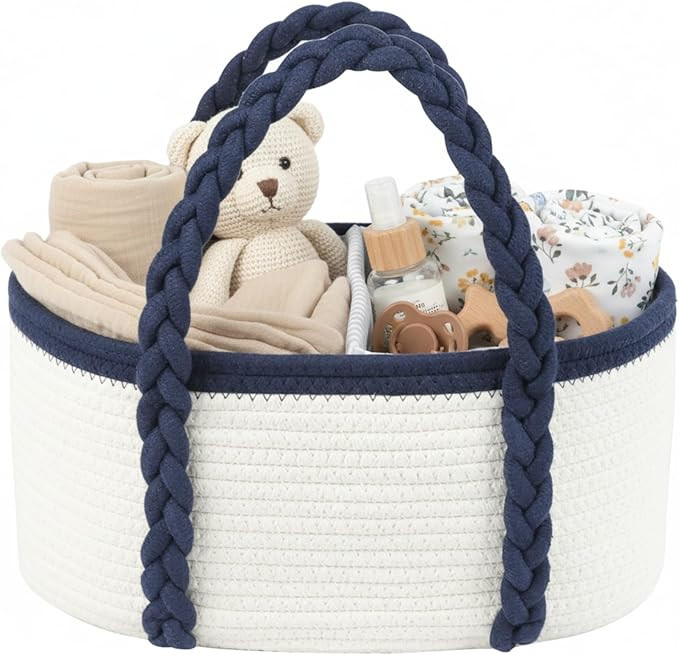 Baby Diaper Caddy, Portable Diaper Organizer for Changing Table, Car Travel Baby Shower Gifts New... | Amazon (US)