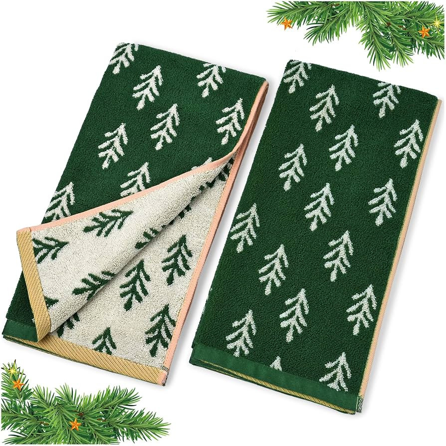 Amazon.com: Jacquotha Christmas Hand Towels Set of 2 - Decorative Towels for Kitchen Bathroom Win... | Amazon (US)