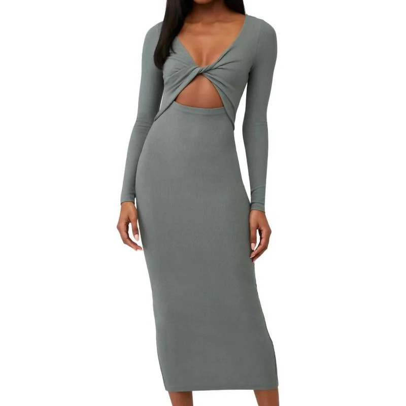 Minkpink Yoko Midi Dress In Sage - Green | Verishop