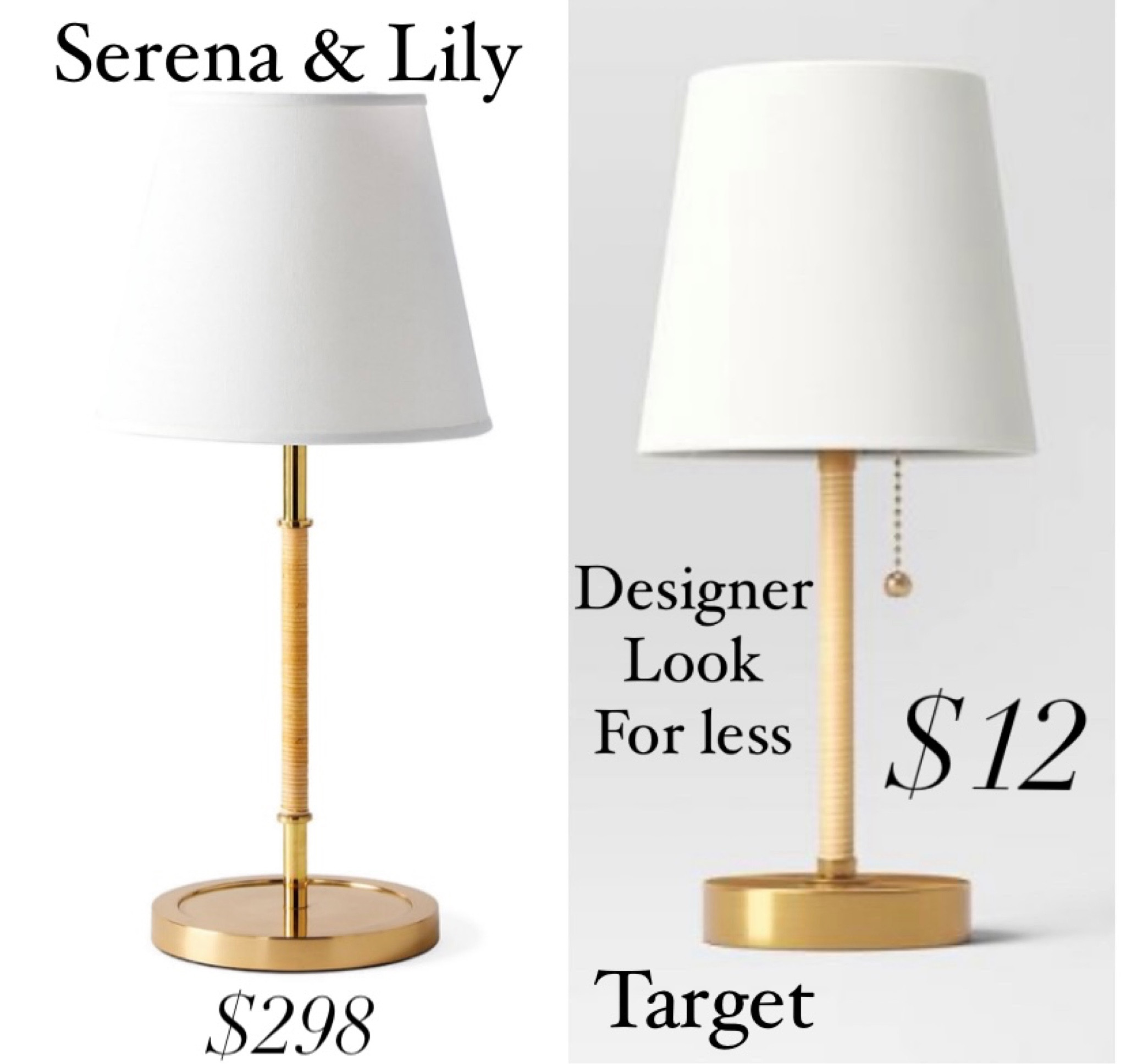 Designer look for less 
This Target lamp is the perfect color brass and adds a nice warm touch to any space for only $12 !! 